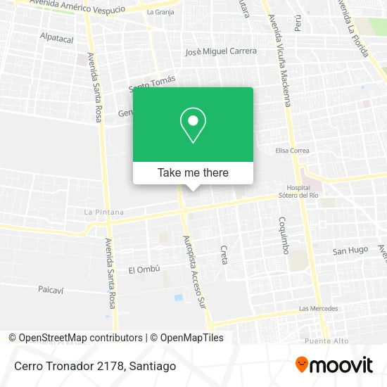 Cerro Tronador 2178 map