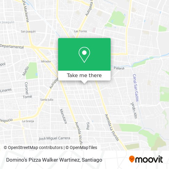 Mapa de Domino's Pizza Walker Wartinez