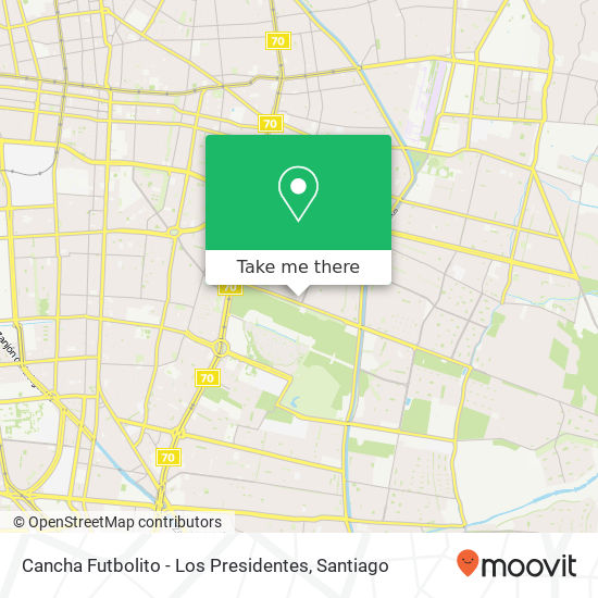 Cancha Futbolito - Los Presidentes map