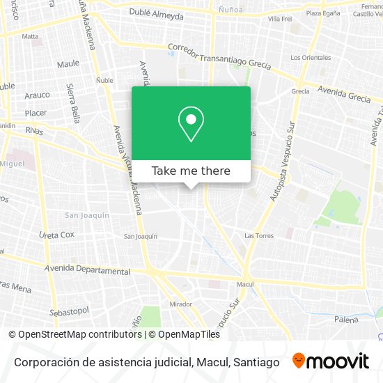 Corporación de asistencia judicial, Macul map