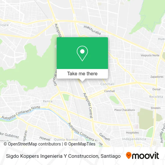 Sigdo Koppers Ingenieria Y Construccion map