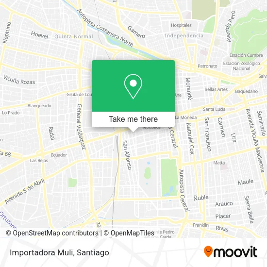 Mapa de Importadora Muli