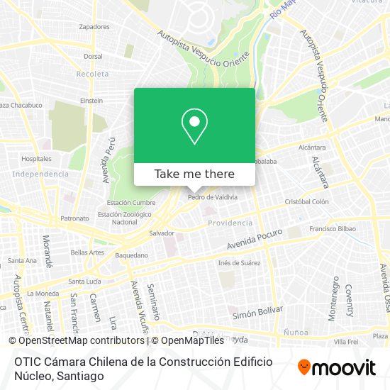 OTIC Cámara Chilena de la Construcción Edificio Núcleo map