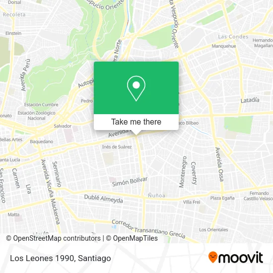 Los Leones 1990 map
