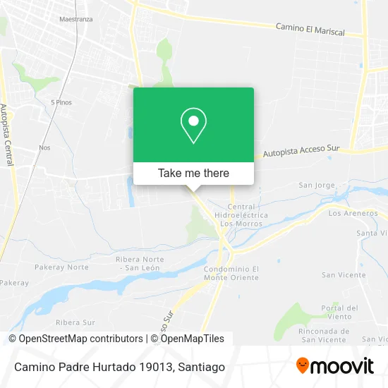 Camino Padre Hurtado 19013 map