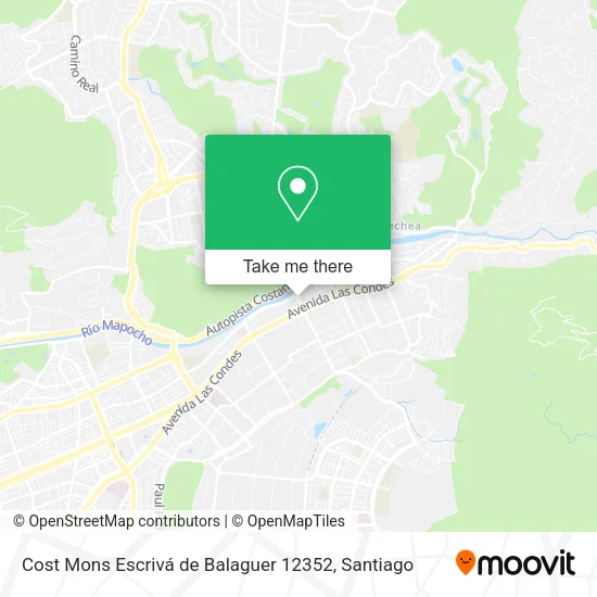 Cost Mons Escrivá de Balaguer 12352 map