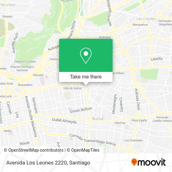 Mapa de Avenida Los Leones 2220
