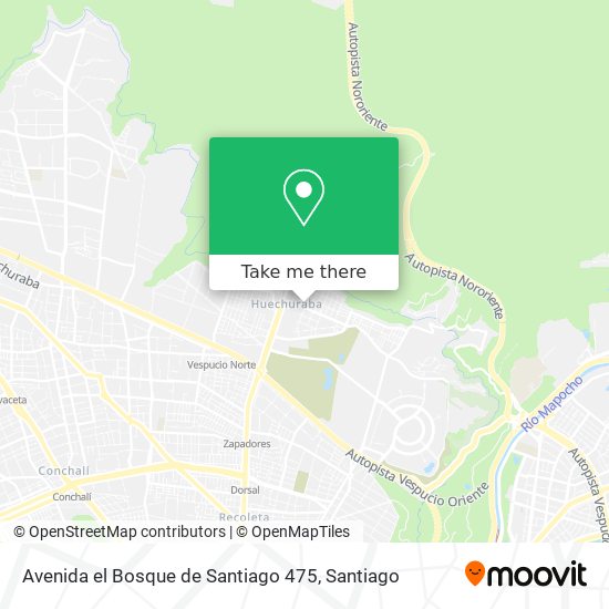 Mapa de Avenida el Bosque de Santiago 475