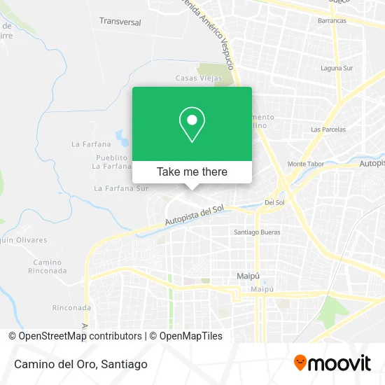 Camino del Oro map