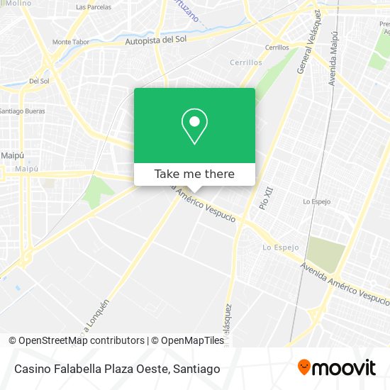 Mapa de Casino Falabella Plaza Oeste