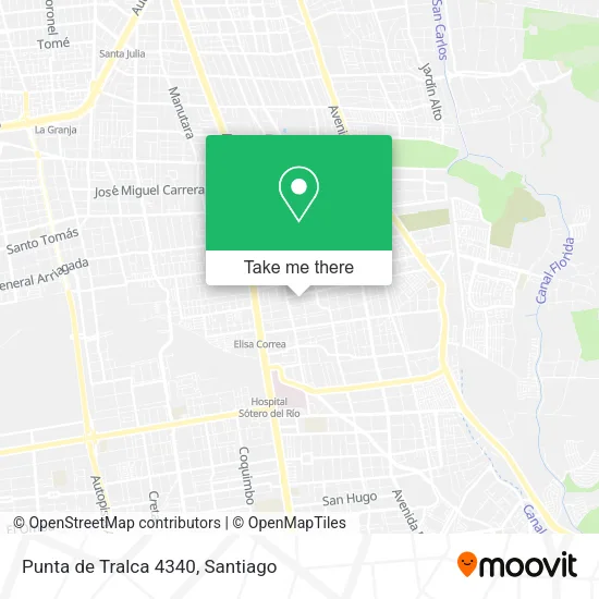 Punta de Tralca 4340 map