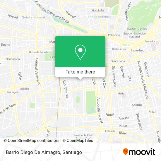 Mapa de Barrio Diego De Almagro