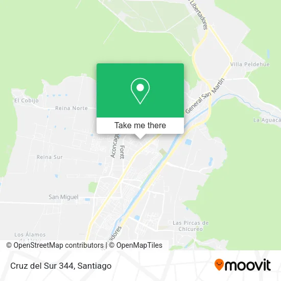 Cruz del Sur 344 map
