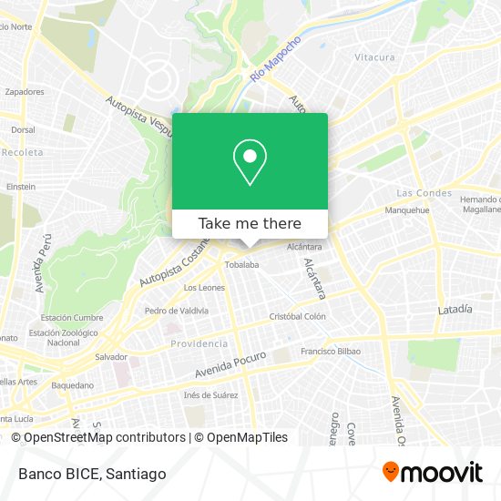 Mapa de Banco BICE