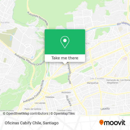 Oficinas Cabify Chile map