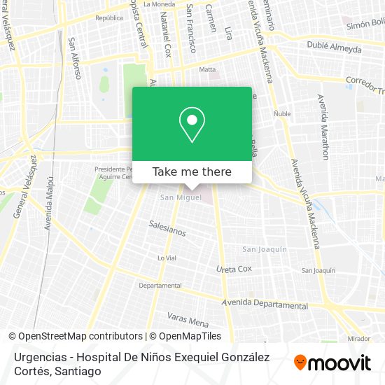 Mapa de Urgencias - Hospital De Niños Exequiel González Cortés