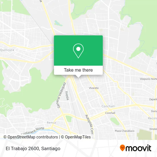 El Trabajo 2600 map
