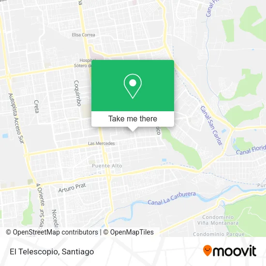 El Telescopio map