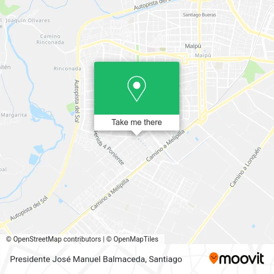 Presidente José Manuel Balmaceda map