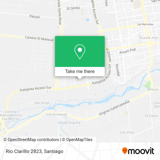 Río Clarillo 2823 map