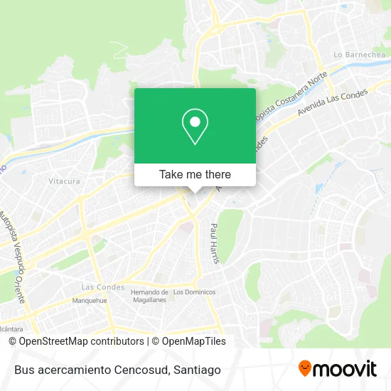 Bus acercamiento Cencosud map