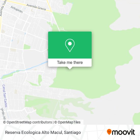 Reserva Ecologica Alto Macul map