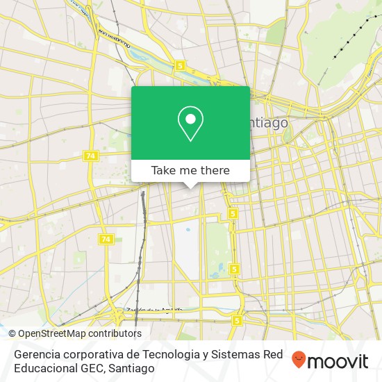 Gerencia corporativa de Tecnologia y Sistemas Red Educacional GEC map