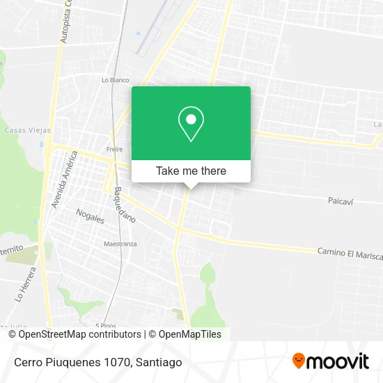 Cerro Piuquenes 1070 map