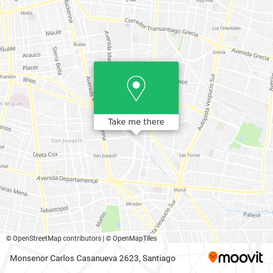 Monsenor Carlos Casanueva 2623 map