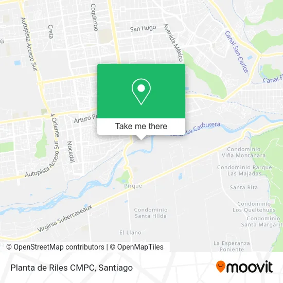 Planta de Riles CMPC map