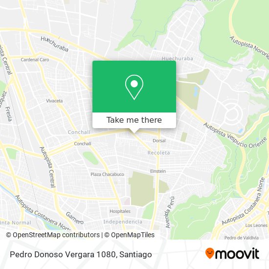 Pedro Donoso Vergara 1080 map