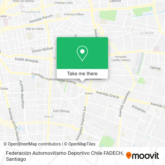 Federación Automovilismo Deportivo Chile FADECH map