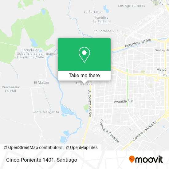 Cinco Poniente 1401 map