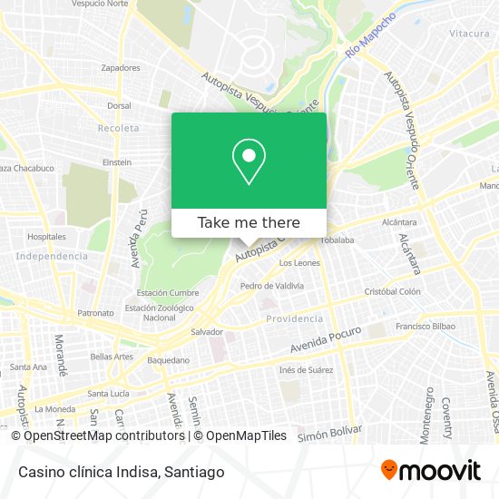 Casino clínica Indisa map