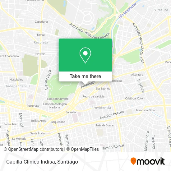 Capilla Clinica Indisa map