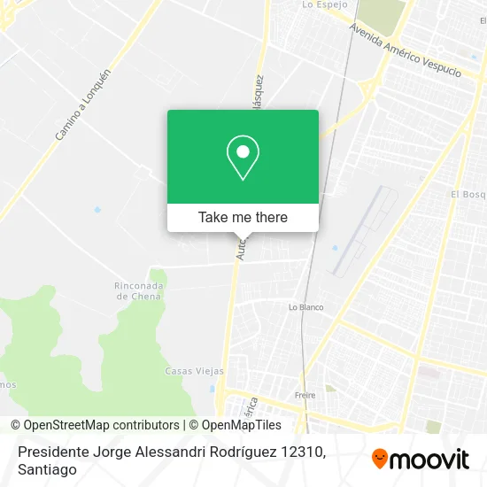 Presidente Jorge Alessandri Rodríguez 12310 map