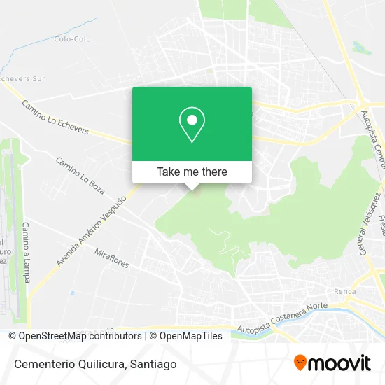 Cementerio Quilicura map