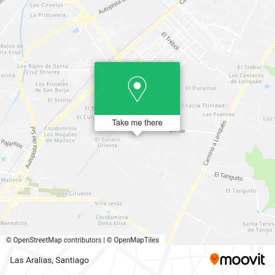 Las Aralias map