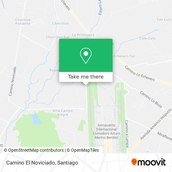 Camino El Noviciado map
