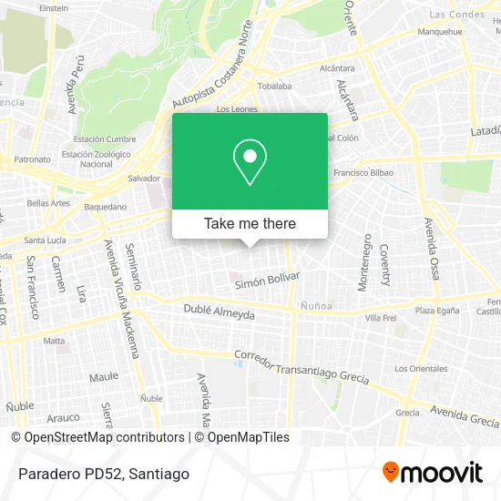 Paradero PD52 map