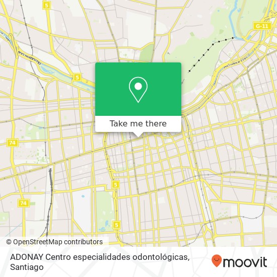 ADONAY Centro especialidades odontológicas map