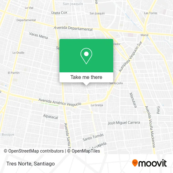 Tres Norte map