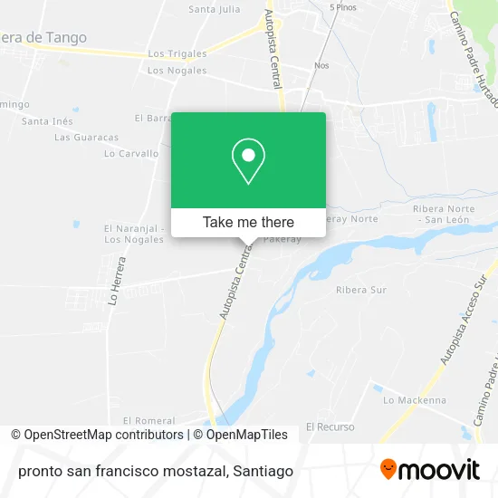 pronto san francisco mostazal map