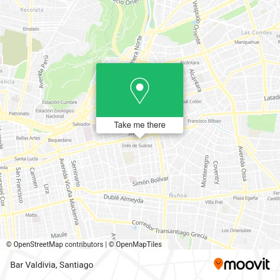 Bar Valdivia map