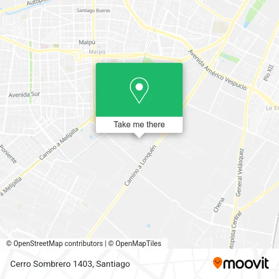 Cerro Sombrero 1403 map