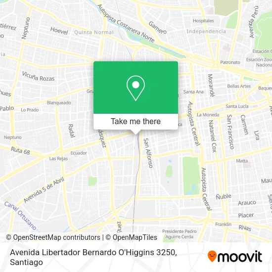 Avenida Libertador Bernardo O'Higgins 3250 map