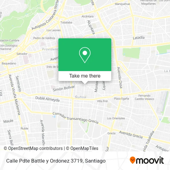 Mapa de Calle Pdte Battle y Ordonez 3719