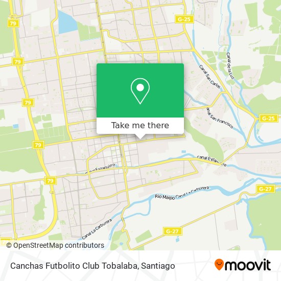 Canchas Futbolito Club Tobalaba map