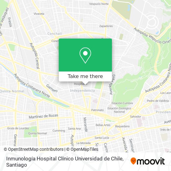 Mapa de Inmunología Hospital Clínico Universidad de Chile