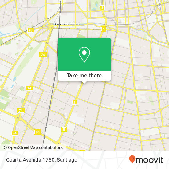 Cuarta Avenida 1750 map